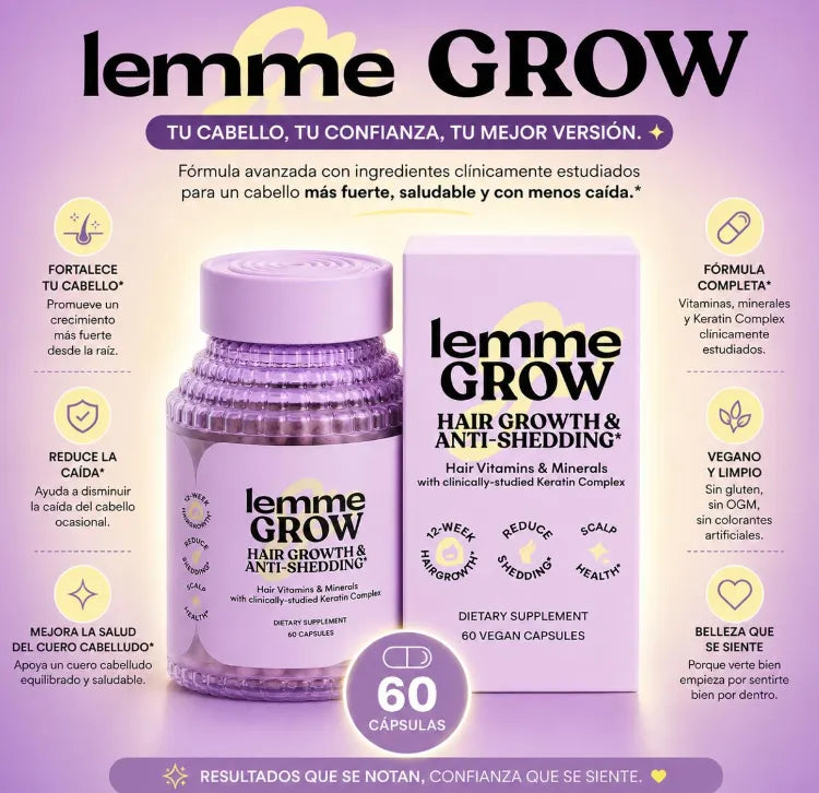 Lemme Grow: Crecimiento del cabello y anticaída* (sin biotina)
