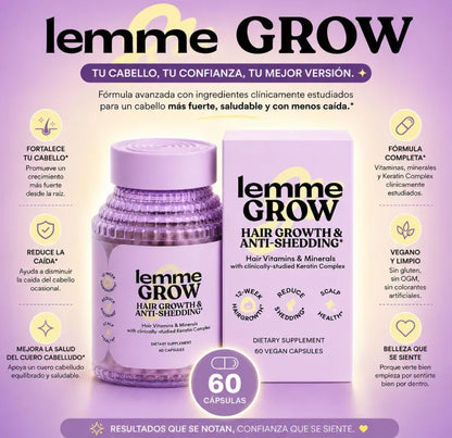 Lemme Grow: Crecimiento del cabello y anticaída* (sin biotina)