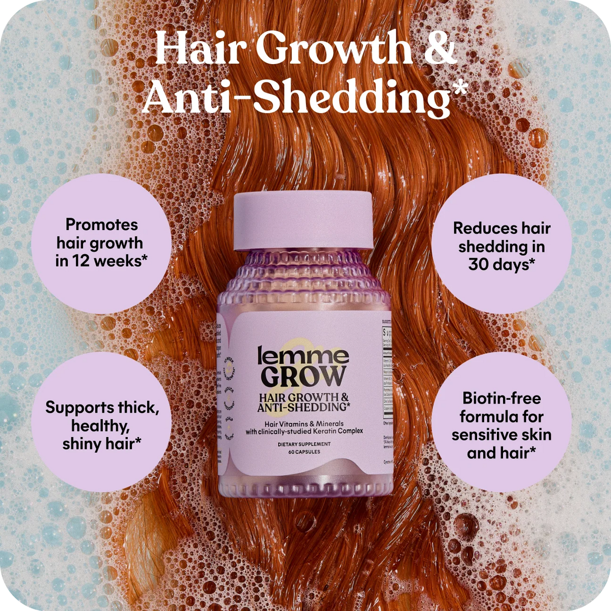 Lemme Grow: Crecimiento del cabello y anticaída* (sin biotina)